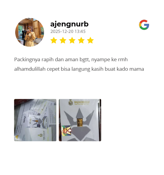Testimoni Pelanggan Raja Emas Indonesia di WhatsApp